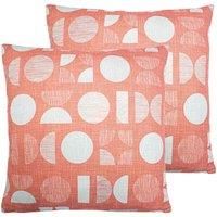 furn. Malmo Twin Pack Polyester Filled Cushions, Pink, 43 x 43cm