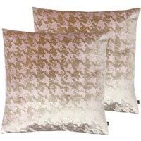 Ashley Wilde Nevado Polyester Filled Cushions Twin Pack Viscose Gold/Blush