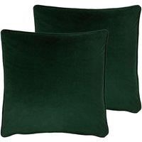 Evans Lichfield Opulence Twin Pack Polyester Filled Cushions Bottle Green