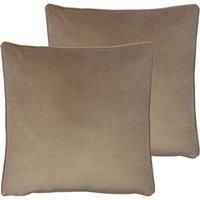 Evans Lichfield Opulence Twin Pack Polyester Filled Cushions, Biscuit, 55 x 55cm