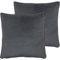Evans Lichfield Opulence Twin Pack Polyester Filled Cushions Granite