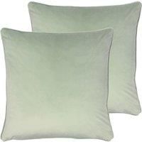 Evans Lichfield Opulence Twin Pack Polyester Filled Cushions Green