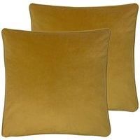 Evans Lichfield Opulence Twin Pack Polyester Filled Cushions Saffron