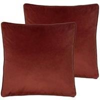 Evans Lichfield Opulence Twin Pack Polyester Filled Cushions, Sunset, 55 x 55cm