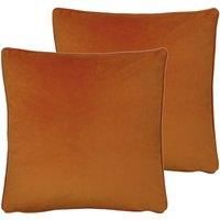 Evans Lichfield Opulence Twin Pack Polyester Filled Cushions Tangerine