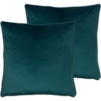 Evans Lichfield Opulence Twin Pack Polyester Filled Cushions Teal