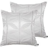 Prestigious Textiles Palm Polyester Filled Cushions Twin Pack Cotton Opal