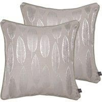 Prestigious Textiles Quill Polyester Filled Cushions Twin Pack Cotton Rosewood
