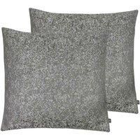 Ashley Wilde Rion Polyester Filled Cushions (Twin Pack), Slate/Steel, 50 x 50cm