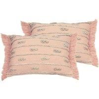 furn. Sigrid Polyester Filled Cushions (Twin Pack), Blush, 35 x 50cm