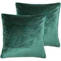 Paoletti Stella Twin Pack Polyester Filled Cushions Emerald
