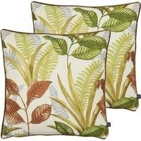 Prestigious Textiles Sumba Polyester Filled Cushions Twin Pack Mango