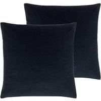 Evans Lichfield Sunningdale Twin Pack Polyester Filled Cushions Midnight 50 x 50cm