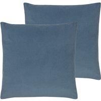 Evans Lichfield Sunningdale Polyester Filled Cushions (Twin Pack), Wedgewood, 50 x 50 cm