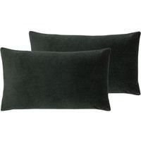 Evans Lichfield Sunningdale Polyester Filled Cushions (Twin Pack), Charcoal, 30 x 50cm