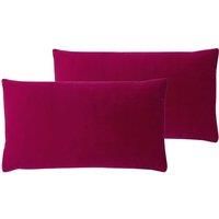 Evans Lichfield Sunningdale Polyester Filled Cushions (Twin Pack), Cerise, 30 x 50cm