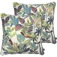 Prestigious Textiles Tonga Polyester Filled Cushions (Twin Pack), Cotton, Waterfall