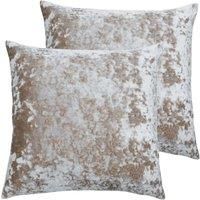 Paoletti Verona Twin Pack Polyester Filled Cushions Oyster 55 x 55cm