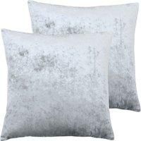 Paoletti Verona Polyester Filled Cushions (Twin Pack), Silver, 55 x 55cm