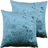 Paoletti Verona Twin Pack Polyester Filled Cushions Teal 55 x 55cm