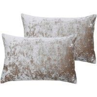 Paoletti Verona Polyester Filled Cushions (Twin Pack), Oyster, 40 x 60cm