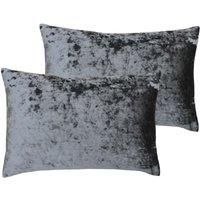 Paoletti Verona Polyester Filled Cushions (Twin Pack), Polyester, Pewter