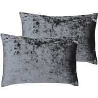 Paoletti Verona Polyester Filled Cushions (Twin Pack), Polyester, Pewter