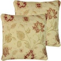 Paoletti Zurich Polyester Filled Cushions (Twin Pack), Polyester, Champagne