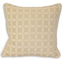 Paoletti Palma Jacquard Polyester Filled Cushion, Beige, 45 x 45cm