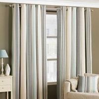 Broadway - VERTICAL STRIPE Ready Made Lined Curtains EYELET Ring Top