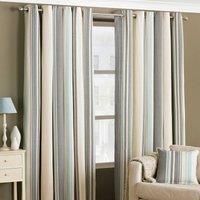 Broadway - VERTICAL STRIPE Ready Made Lined Curtains EYELET Ring Top