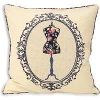 Paoletti Victoria Manequin Polyester Filled Cushion,Blue,45 x 45cm