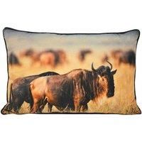 Paoletti Wildebeest Polyester Filled Cushion