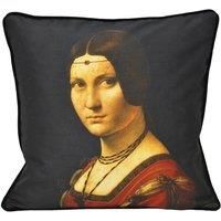 Paoletti Leonardo Belle Polyester Cushion,Black,45 x 45cm