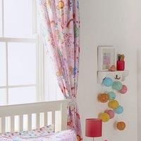 Riva Paoletti Kids Unicorn Pencil Pleat Curtains (Pair) - Pink And White - Matching Tiebacks - Machine Washable - 168 cm Width X 183 cm Drop (66" X 72" Inches) - Designed In The UK