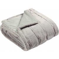 Paoletti Empress Faux Fur Throw Polyester Grey 200 x 140cm
