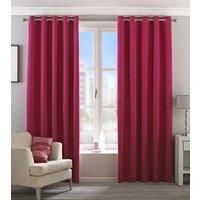 Riva Home Eclipse Blackout Eyelet Curtains, Polyester, Pink, 90 x 54 (229 x 137 cm)