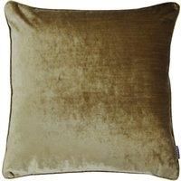 Riva Paoletti Luxe Velvet Polyester Filled Cushion - Gold - Soft Velvet Feel Fabric - Reversible - Hidden Zip Closure - Machine Washable - 100% Polyester Case - 55 x 55cm (22" x 22" inches)