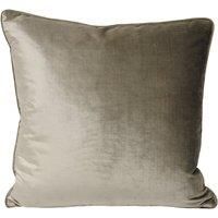 Riva Paoletti Luxe Velvet Polyester Filled Cushion - Mink Grey - Soft Velvet Feel Fabric - Reversible - Hidden Zip Closure - Machine Washable - 100% Polyester Case - 55 x 55cm (22" x 22" inches)