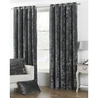 Paoletti Verona Crushed Velvet Lined Eyelet Curtains