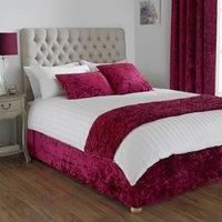 Riva Paoletti Verona Bed Wrap - Wine Red - Velvet Feel - Crushed Velvet Look - Elasticated - 100% Polyester - King Size - 150 x 200 x 50cm (59" x 79" x 20" inches) - Designed in the UK