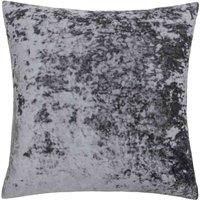Riva Paoletti Verona Polyester Filled Cushion Square - Pewter Grey - Velvet Feel - Crushed Velvet Look - Hidden Zip Design - 100% Polyester Case - 55 x 55cm (22" x 22" inches) - Designed in the UK