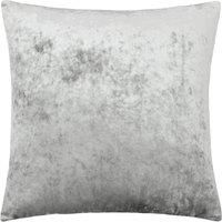 Riva Paoletti Verona Polyester Filled Cushion Square - Silver - Velvet Feel - Crushed Velvet Look - Hidden Zip Design - 100% Polyester Case - 55 x 55cm (22" x 22" inches) - Designed in the UK