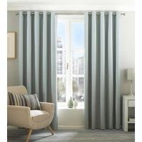 Riva Home Eclipse Blackout Eyelet Curtains, Polyester, Duck Egg Blue, 90" x 90" (229 x 229cm)