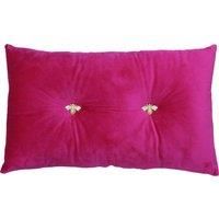Paoletti Bumble Jewelled Velvet Filled Boudoir Cushion, 30 x 50 Cm