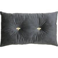 Paoletti Bumble Jewelled Velvet Filled Boudoir Cushion, 30 x 50 Cm