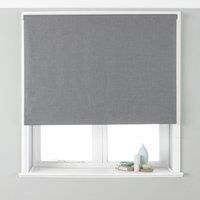Riva Home Eclipse Blackout Roller Blind, Polyester, Silver, 122 x 162cm