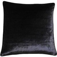 Riva Paoletti Luxe Velvet Polyester Filled Cushion - Black - Soft Velvet Feel Fabric - Reversible - Hidden Zip Closure - Machine Washable - 100% Polyester Case - 55 x 55cm (22" x 22" inches)