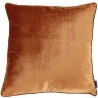 Riva Paoletti Luxe Velvet Polyester Filled Cushion - Rust Orange - Soft Velvet Feel Fabric - Reversible - Hidden Zip Closure - Machine Washable - 100% Polyester Case - 55 x 55cm (22" x 22" inches)