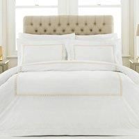 Riva Paoletti 5-Star Hotel Quality Cleopatra Duvet Cover Set - Pure Soft Cotton - Gold Rope Embroidery - 2 x Oxford Pillowcase Included - Machine Washable - 200 x 200cm (79" x 79" inches)